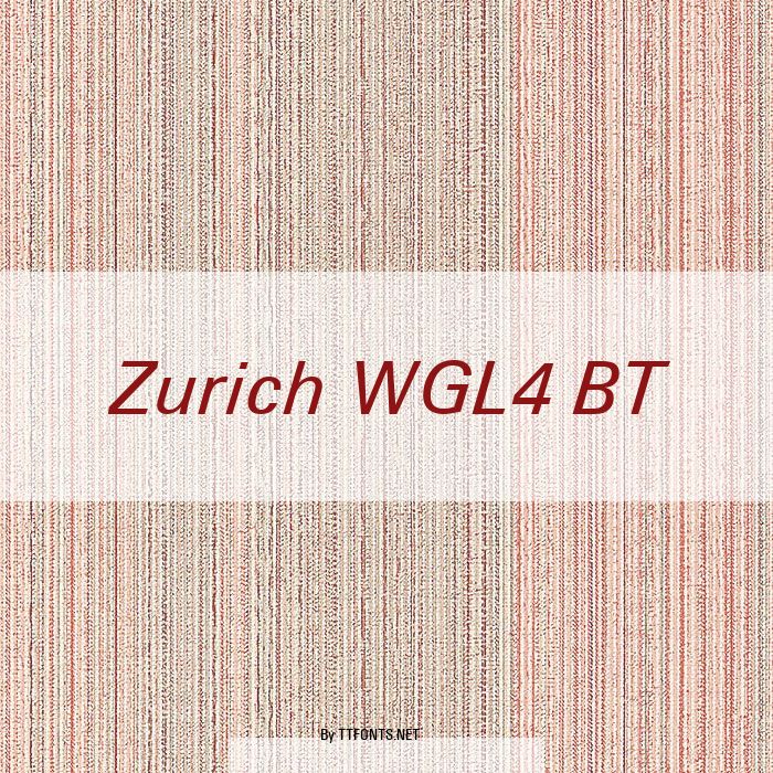 Zurich WGL4 BT example