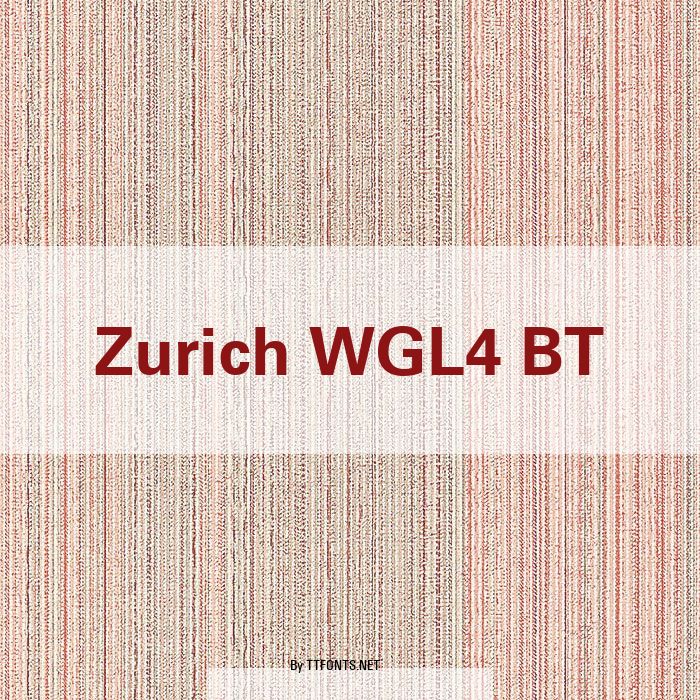Zurich WGL4 BT example