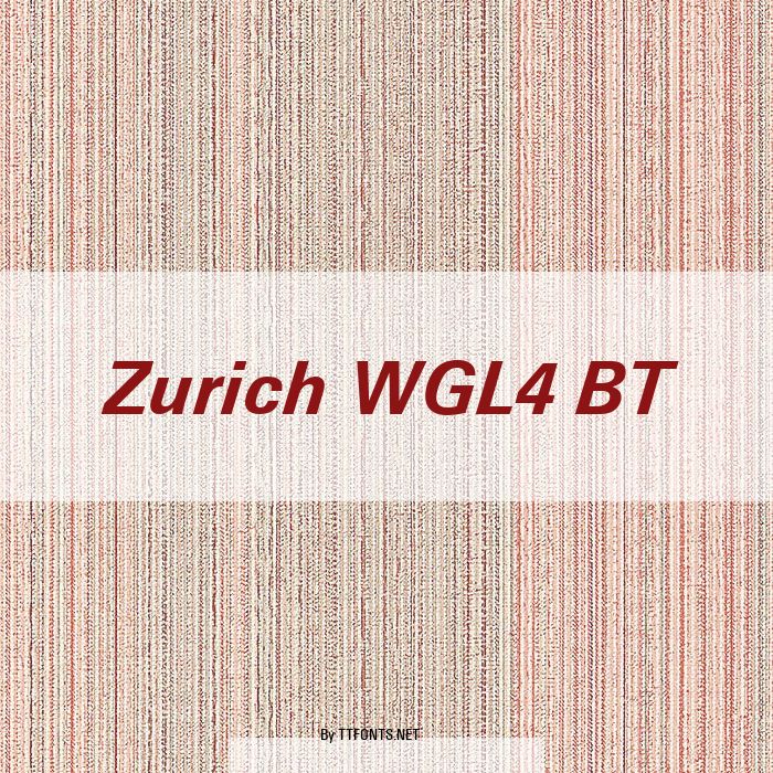 Zurich WGL4 BT example
