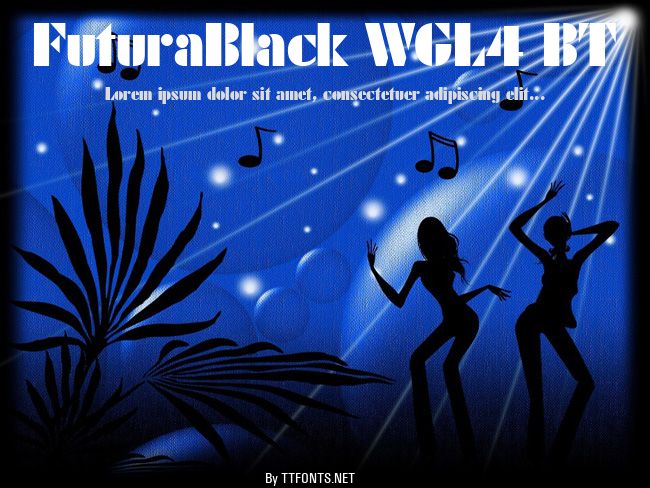 FuturaBlack WGL4 BT example