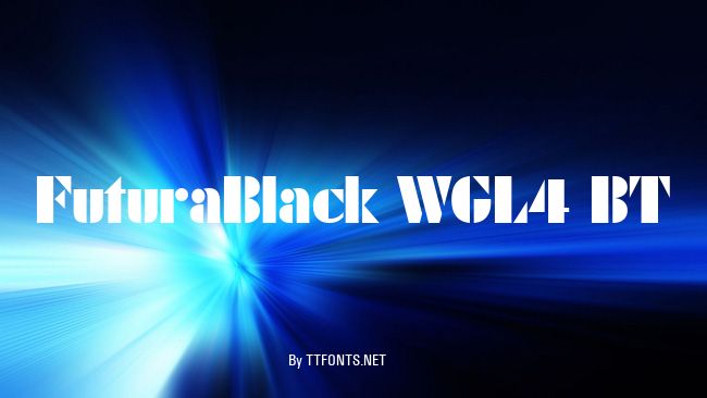 FuturaBlack WGL4 BT example