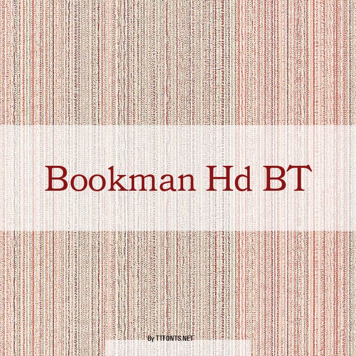 Bookman Hd BT example