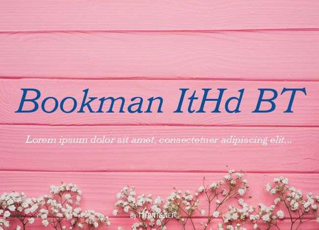 Bookman ItHd BT example