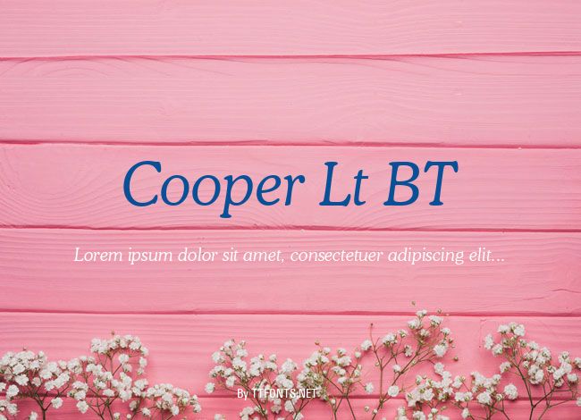 Cooper Lt BT example