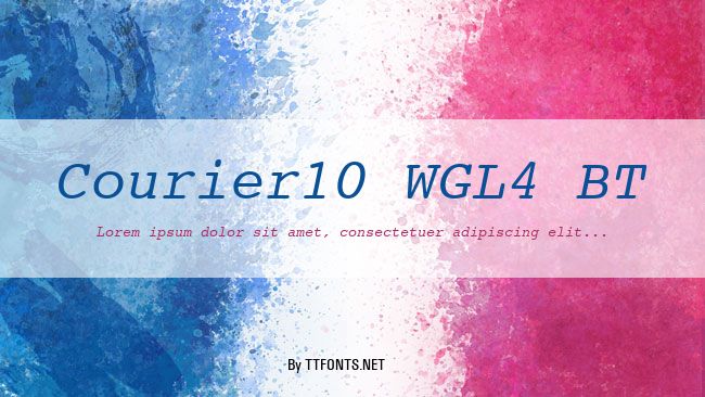 Courier10 WGL4 BT example