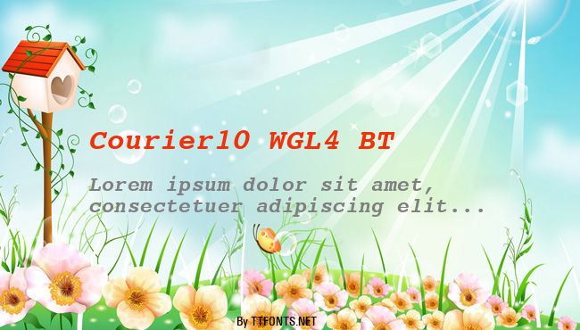 Courier10 WGL4 BT example