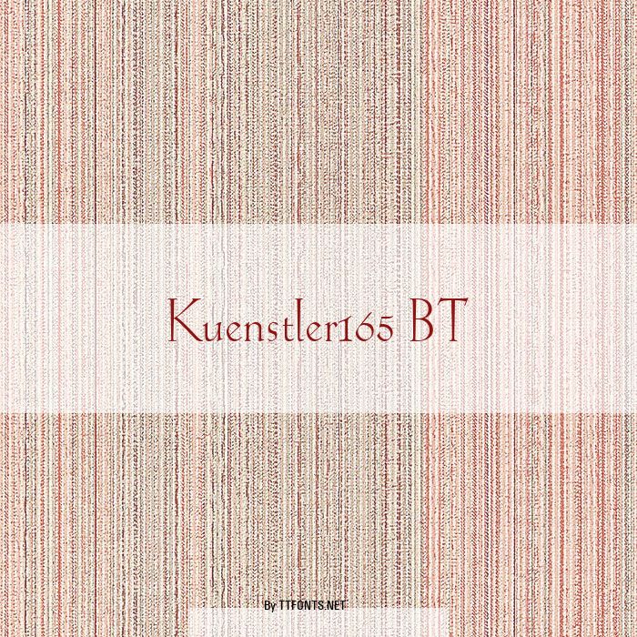 Kuenstler165 BT example