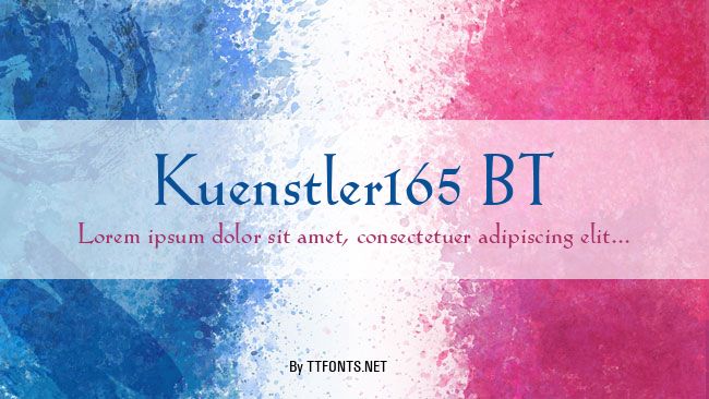Kuenstler165 BT example