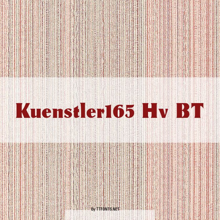 Kuenstler165 Hv BT example