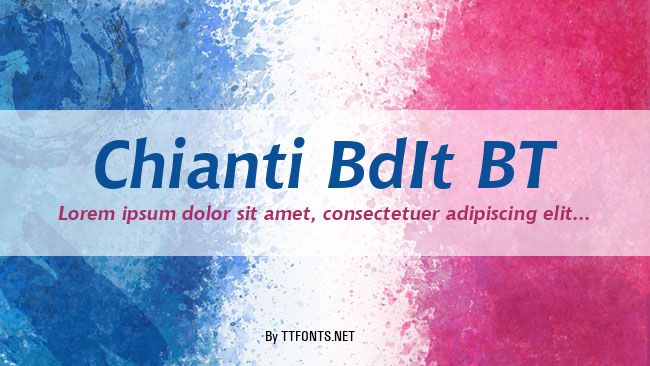 Chianti BdIt BT example
