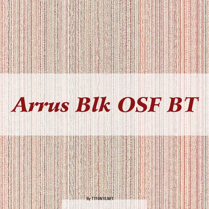 Arrus Blk OSF BT example
