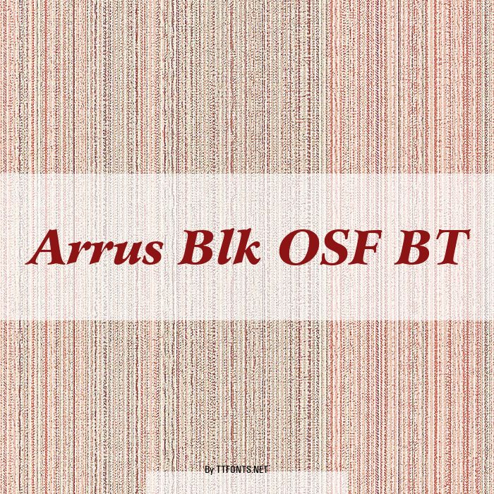 Arrus Blk OSF BT example