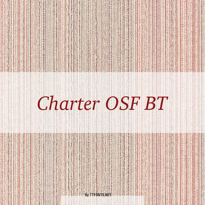 Charter OSF BT example