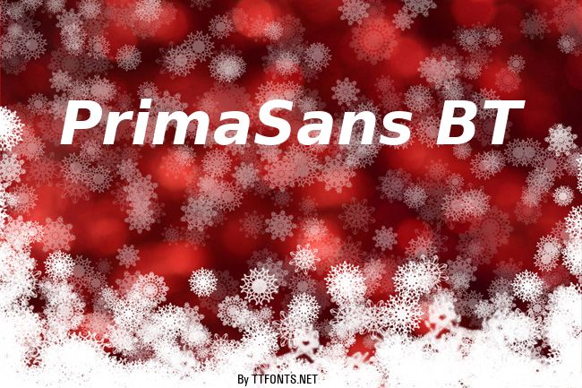 PrimaSans BT example