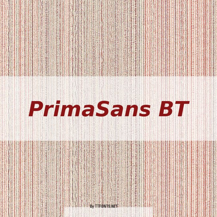 PrimaSans BT example