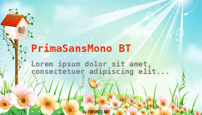 PrimaSansMono BT example