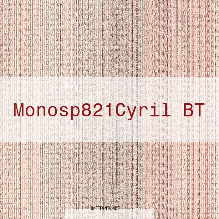 Monosp821Cyril BT example