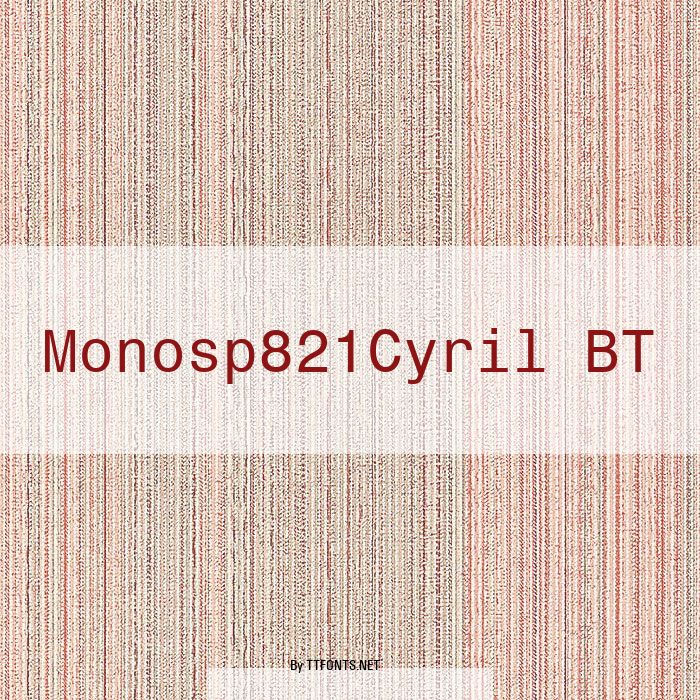 Monosp821Cyril BT example