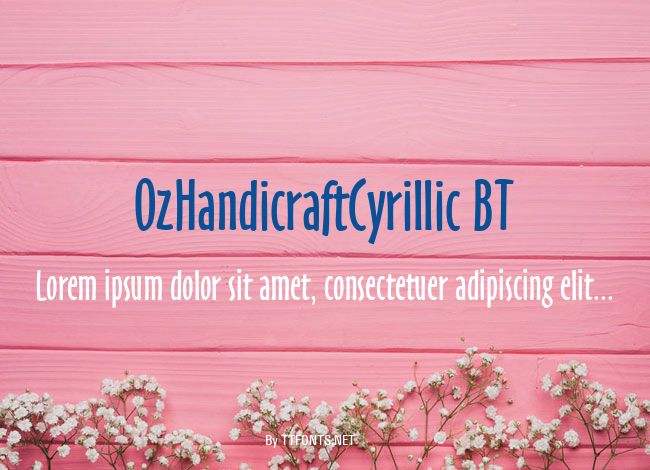 OzHandicraftCyrillic BT example