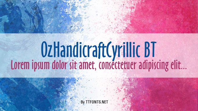 OzHandicraftCyrillic BT example