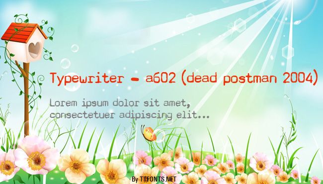 Typewriter - a602 (dead postman 2004) example
