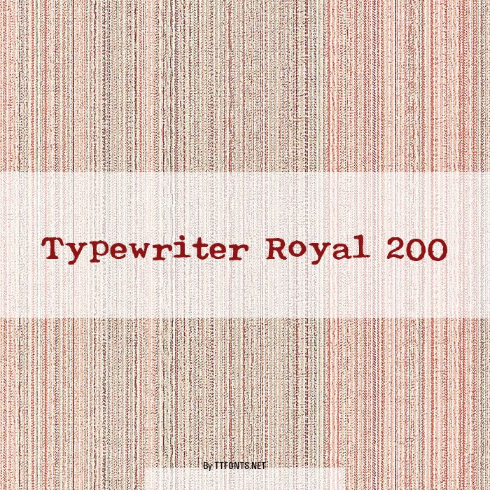Typewriter Royal 200 example