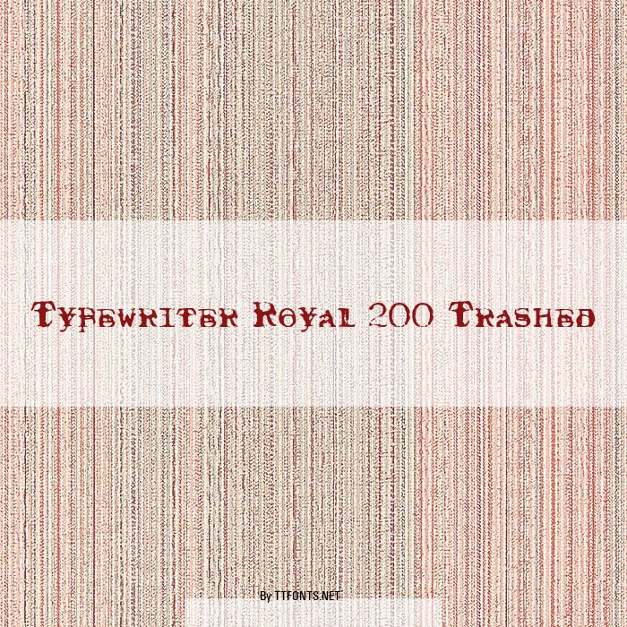 Typewriter Royal 200 Trashed example
