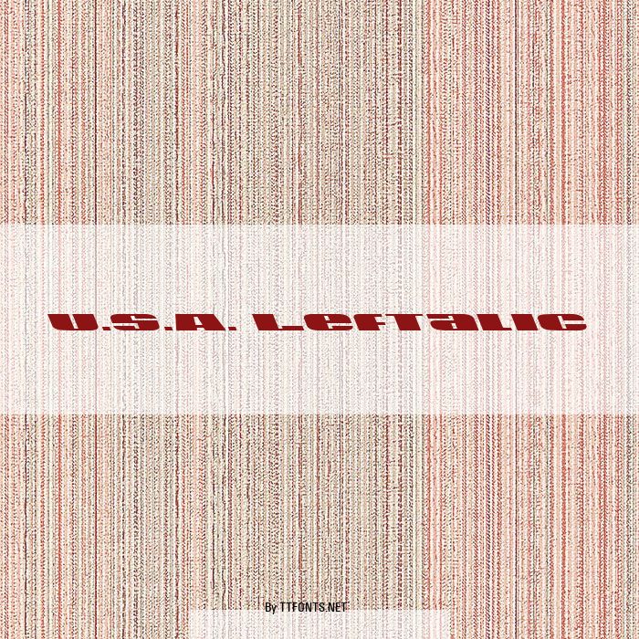 U.S.A. Leftalic example