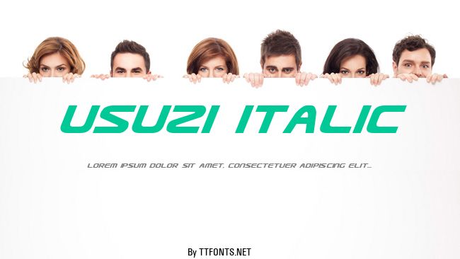 Usuzi Italic example