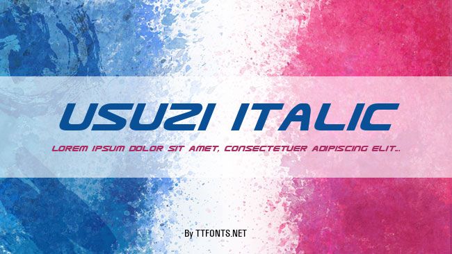 Usuzi Italic example