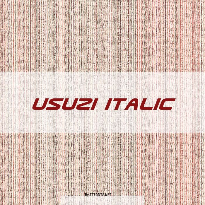 Usuzi Italic example