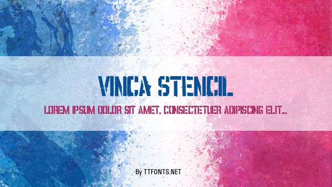 VINCA STENCIL example