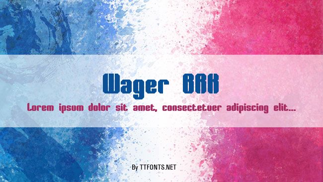 Wager BRK example