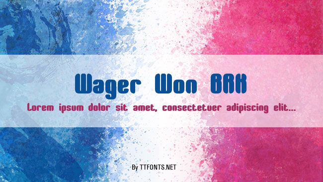 Wager Won BRK example