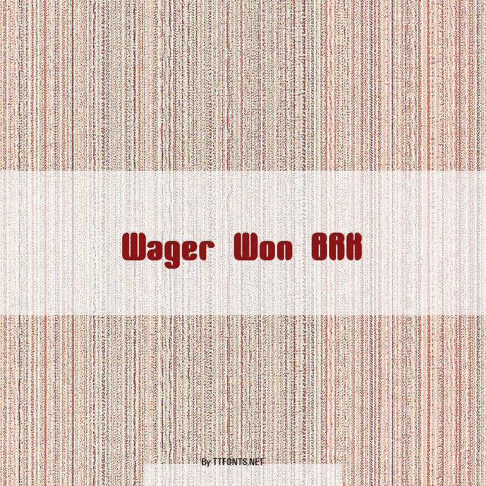 Wager Won BRK example