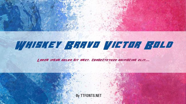Whiskey Bravo Victor Bold example