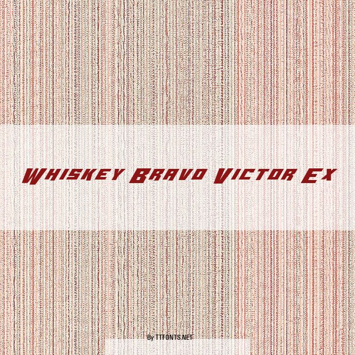 Whiskey Bravo Victor Ex example
