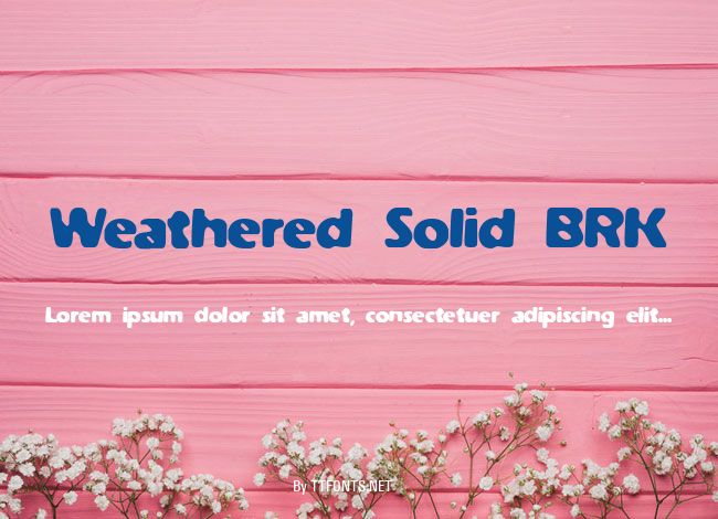 Weathered Solid BRK example
