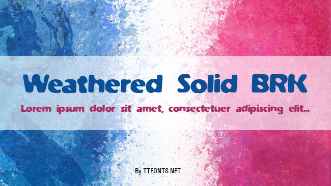 Weathered Solid BRK example