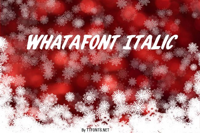 Whatafont Italic example