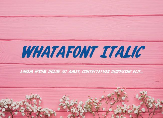 Whatafont Italic example
