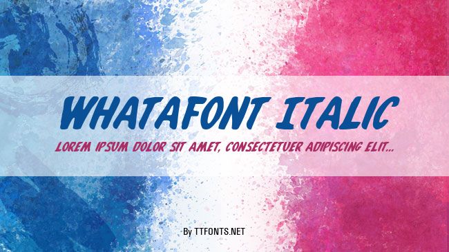 Whatafont Italic example