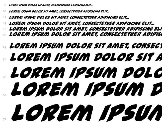 #44 Font Italic Wasserfall 