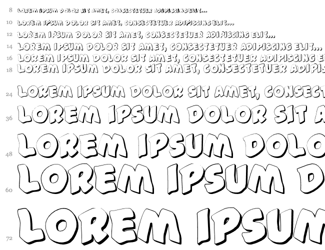 44 Font Shadow Водопад 