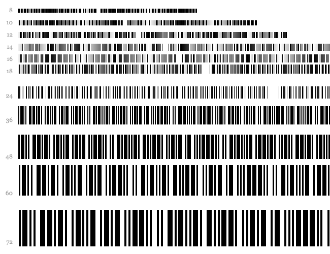 3 of 9 Barcode Cascade 