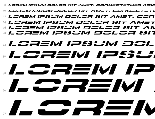 7th Service Expanded Italic Cascade 