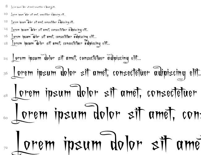 A Charming Font Expanded Wasserfall 