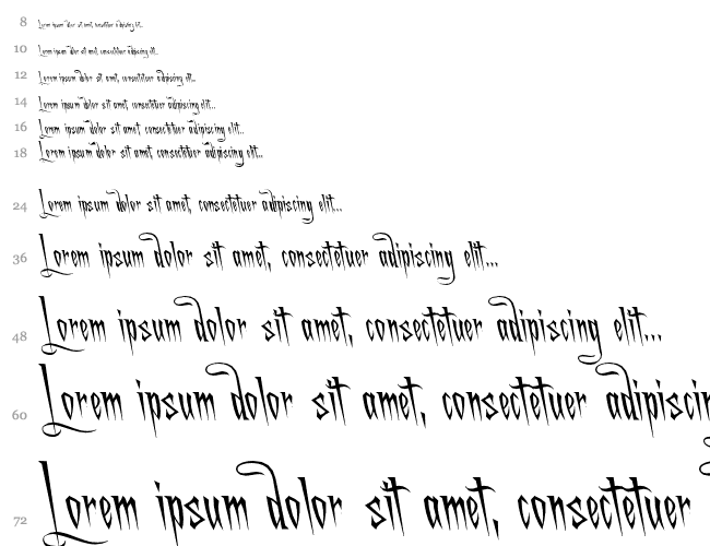 A Charming Font Leftleaning Cascade 