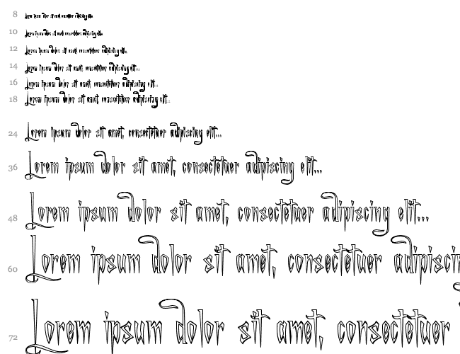 A Charming Font Outline Wasserfall 