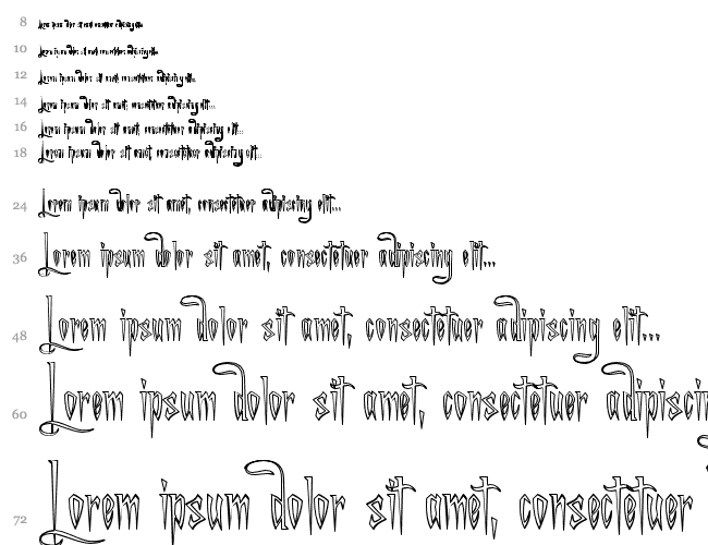 A Charming Font Outline Водопад 